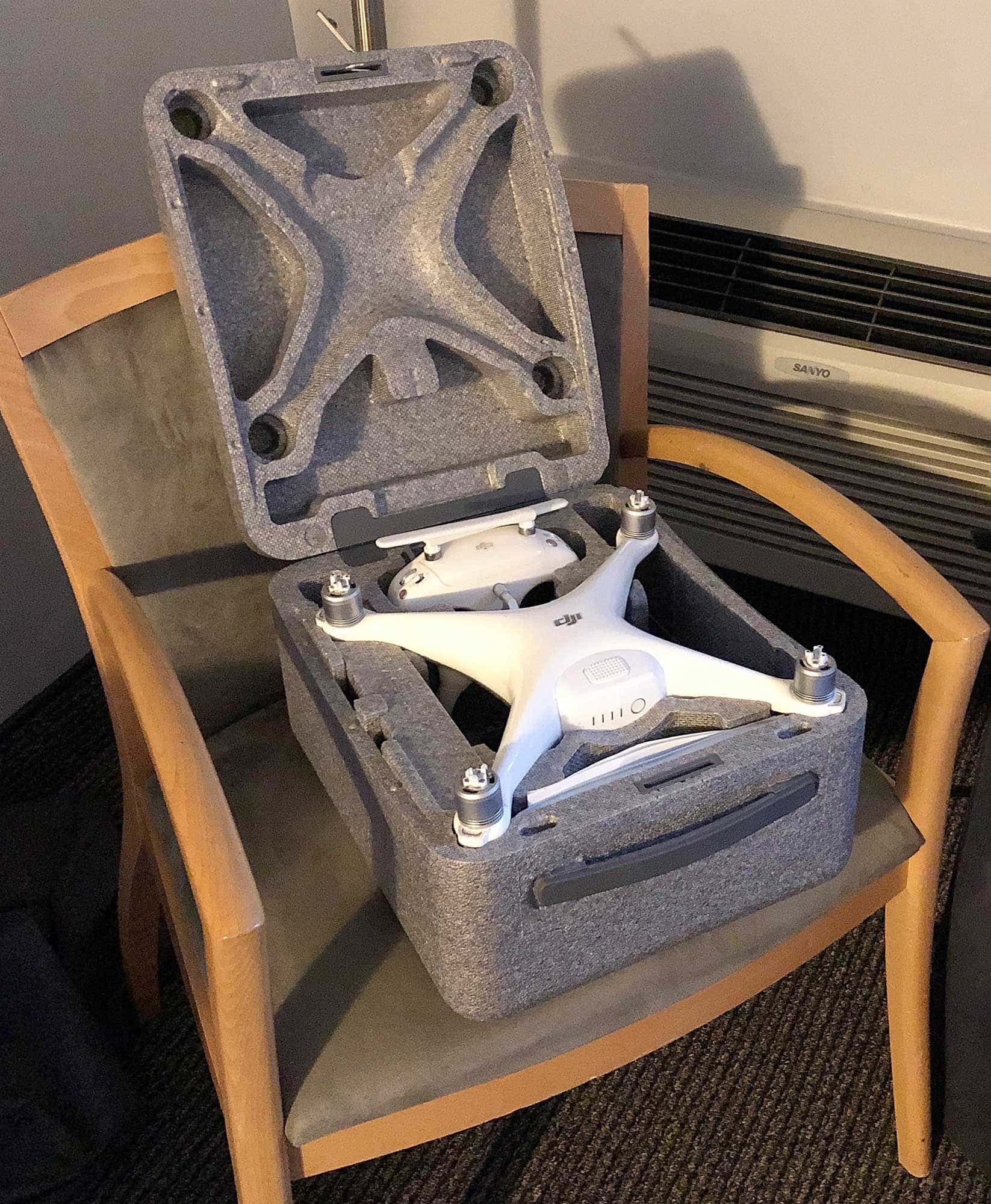 Le drone utilisé par le couple pour livrer de la contrebande aux prisonniers.