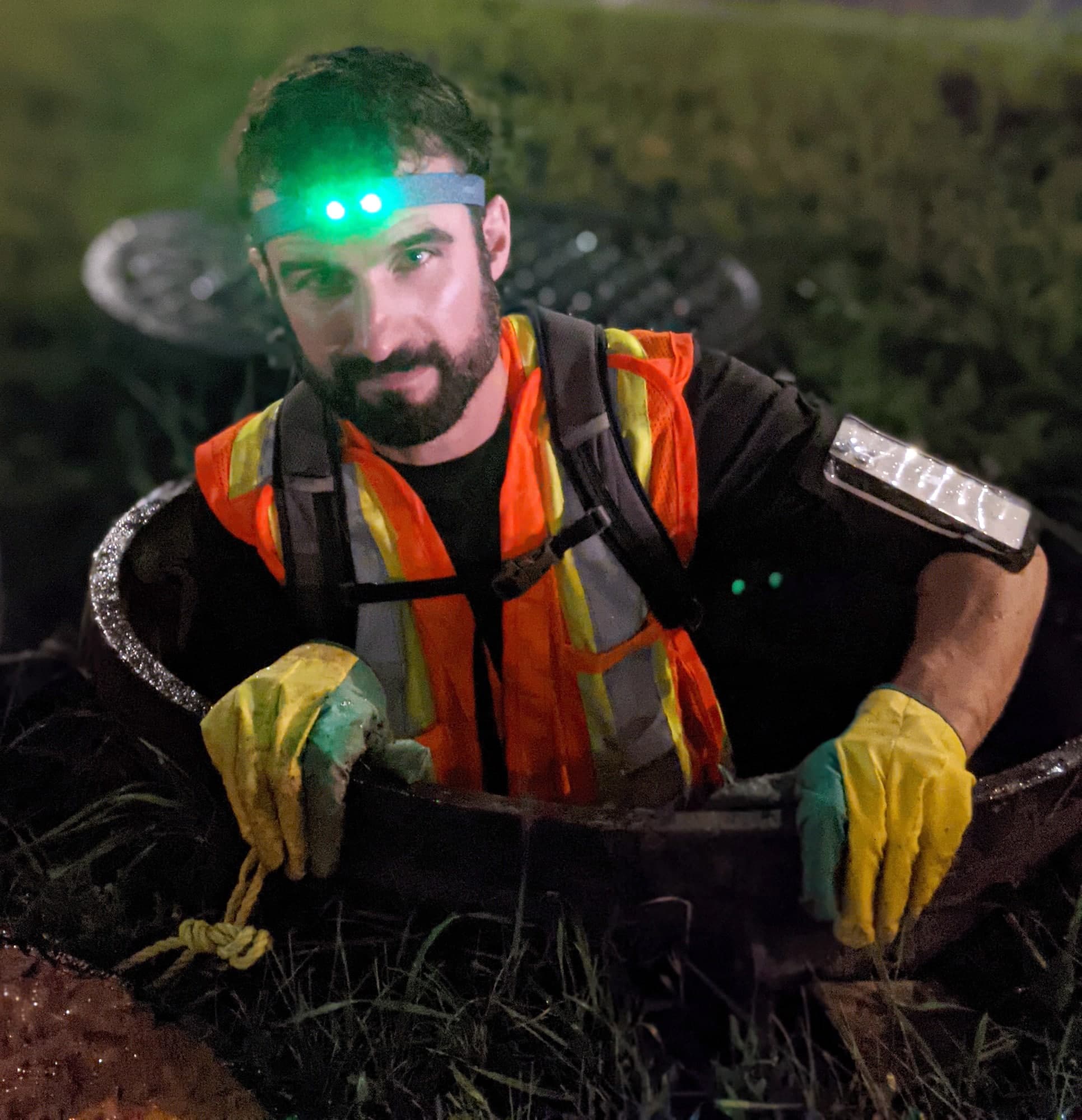 Est-ce que je parais particulièrement sale après une heure et demie dans l’égout ? Pas vraiment.