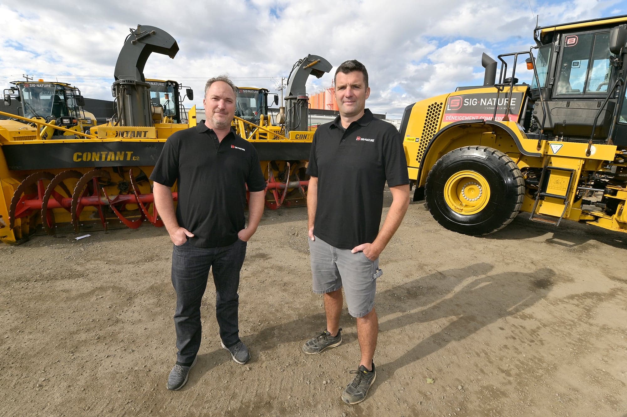 Les présidents associés de l’entreprise Déneigement Sig-Nature, à Laval, Jean-Luc Sigouin (à gauche) et Cédric Desrosiers (à droite), sont toujours à la recherche d’une quarantaine de déneigeurs pour l’hiver.