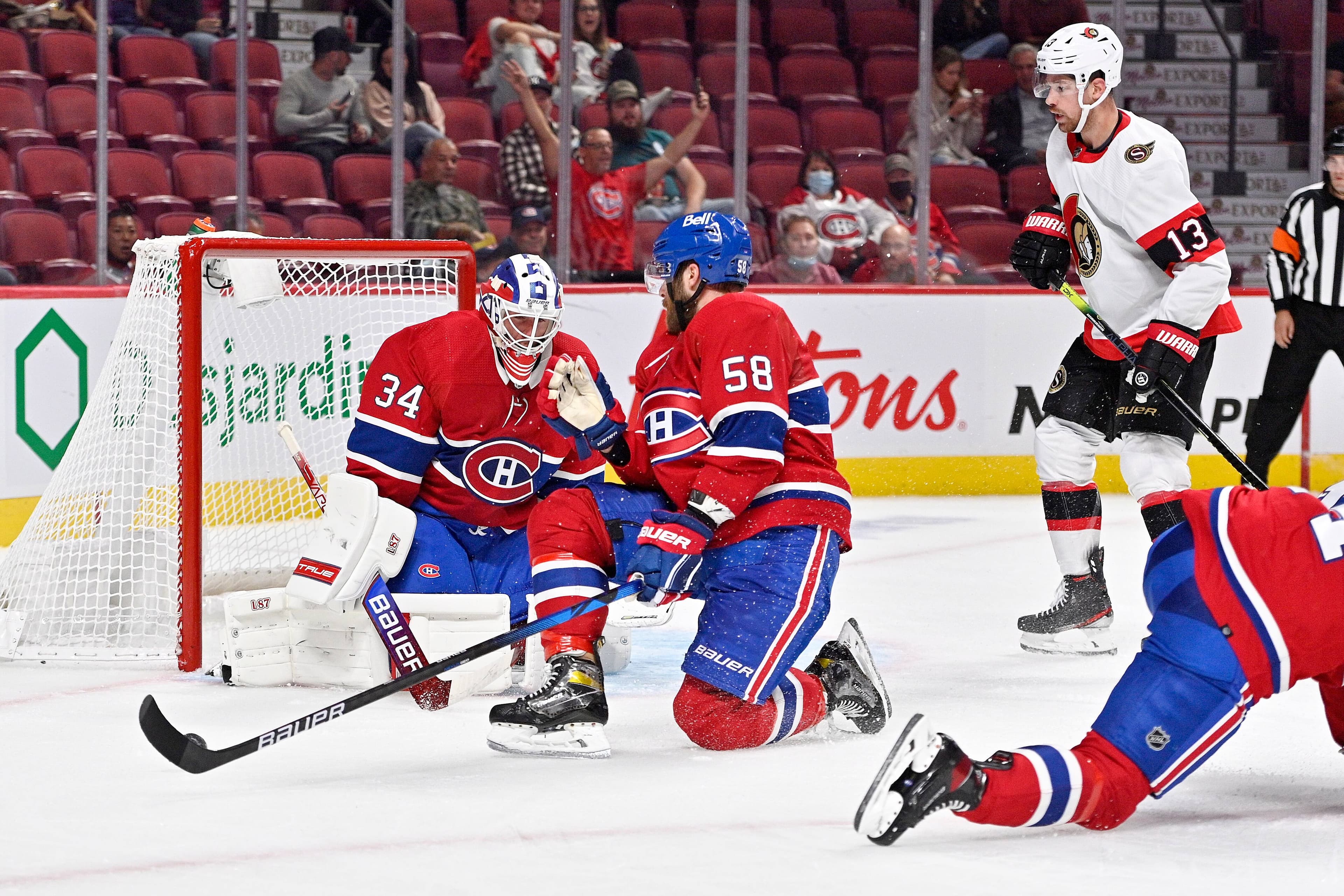 Le gardien Jake Allen a connu une soirée occupée devant le filet du Canadien face aux Sénateurs, jeudi soir.
