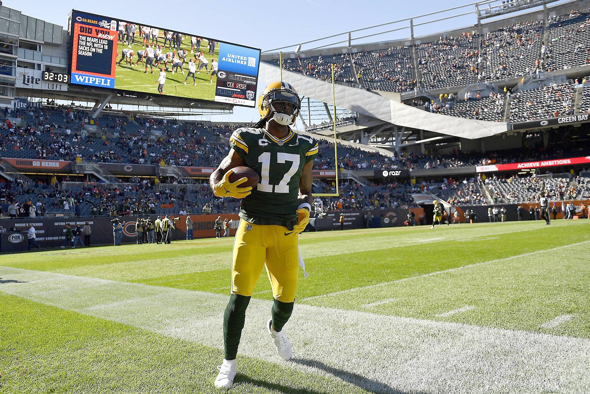 Les Packers devront se débrouiller sans Davante Adams (photo) ni Allen Lazard.