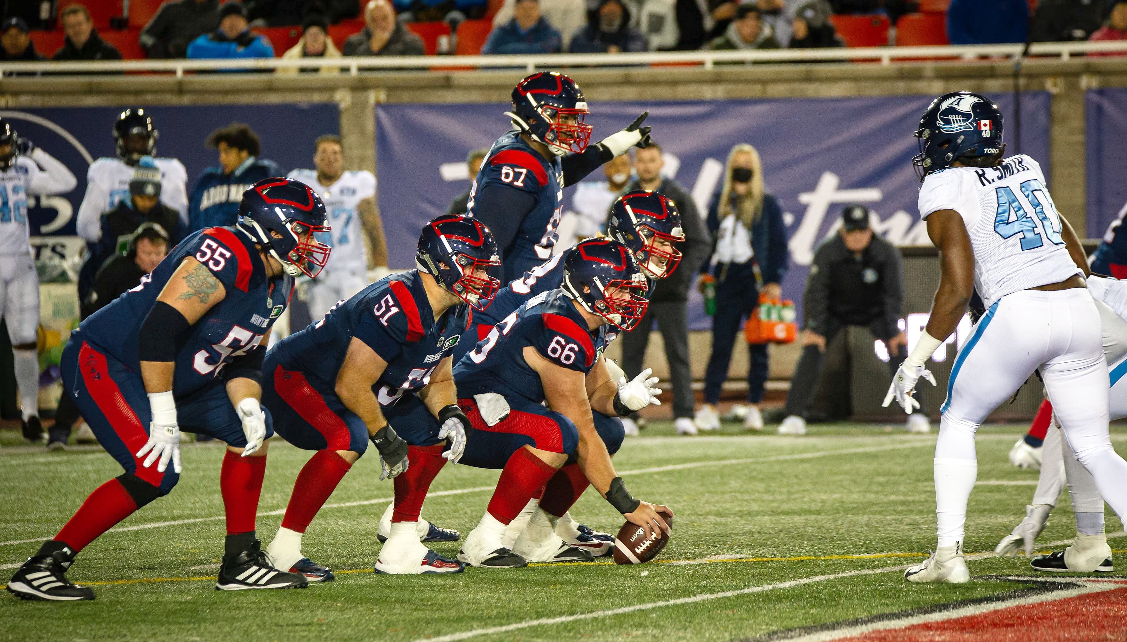 David Brown, Landon Rice, Kristian Matte et Tony Washington sont au nombre des Alouettes qui ont offert une étincelante performance au stade Percival-Molson, hier soir.