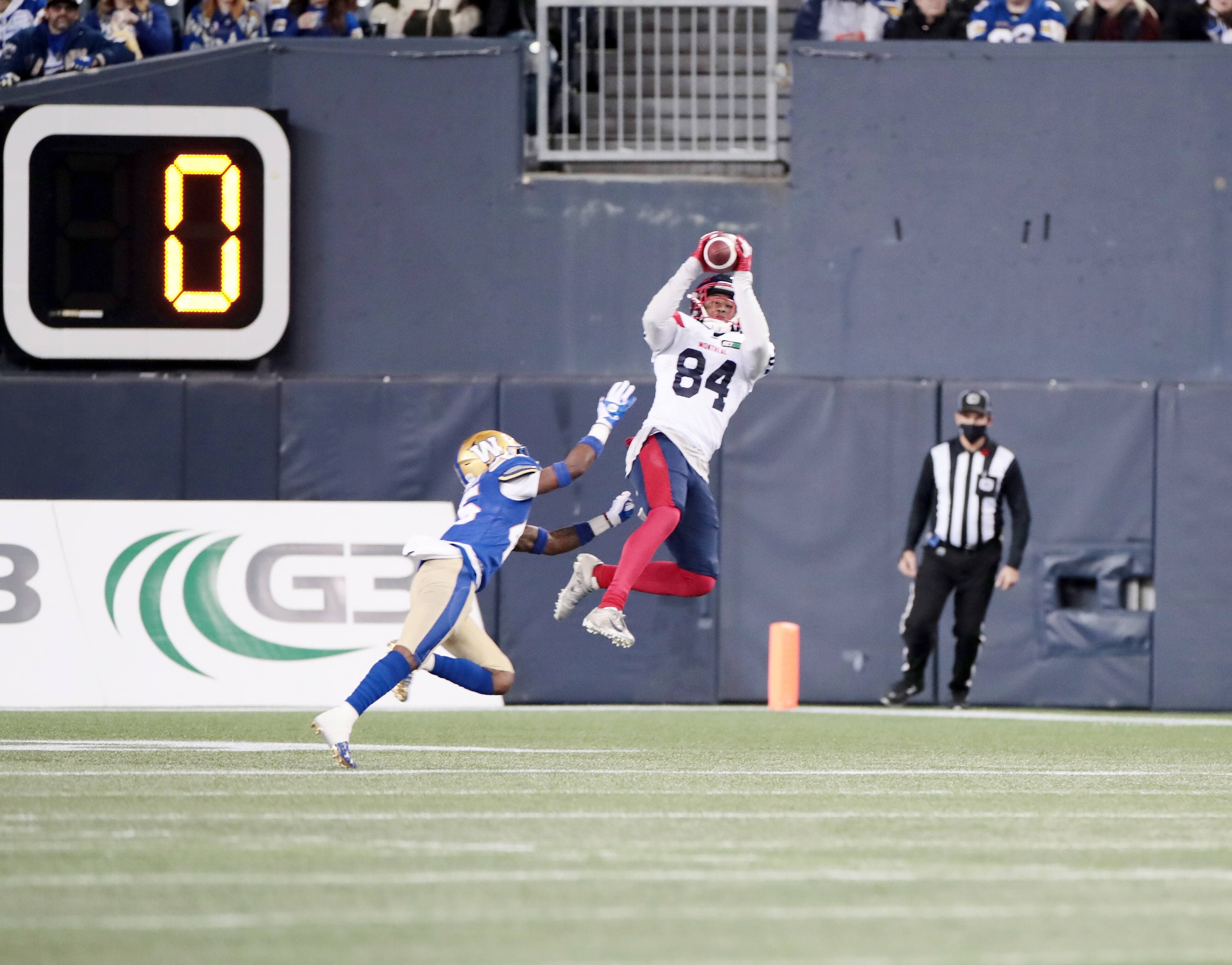 Reggie White Jr a été un des brillants joueurs des Alouettes dans la défaite, samedi soir.