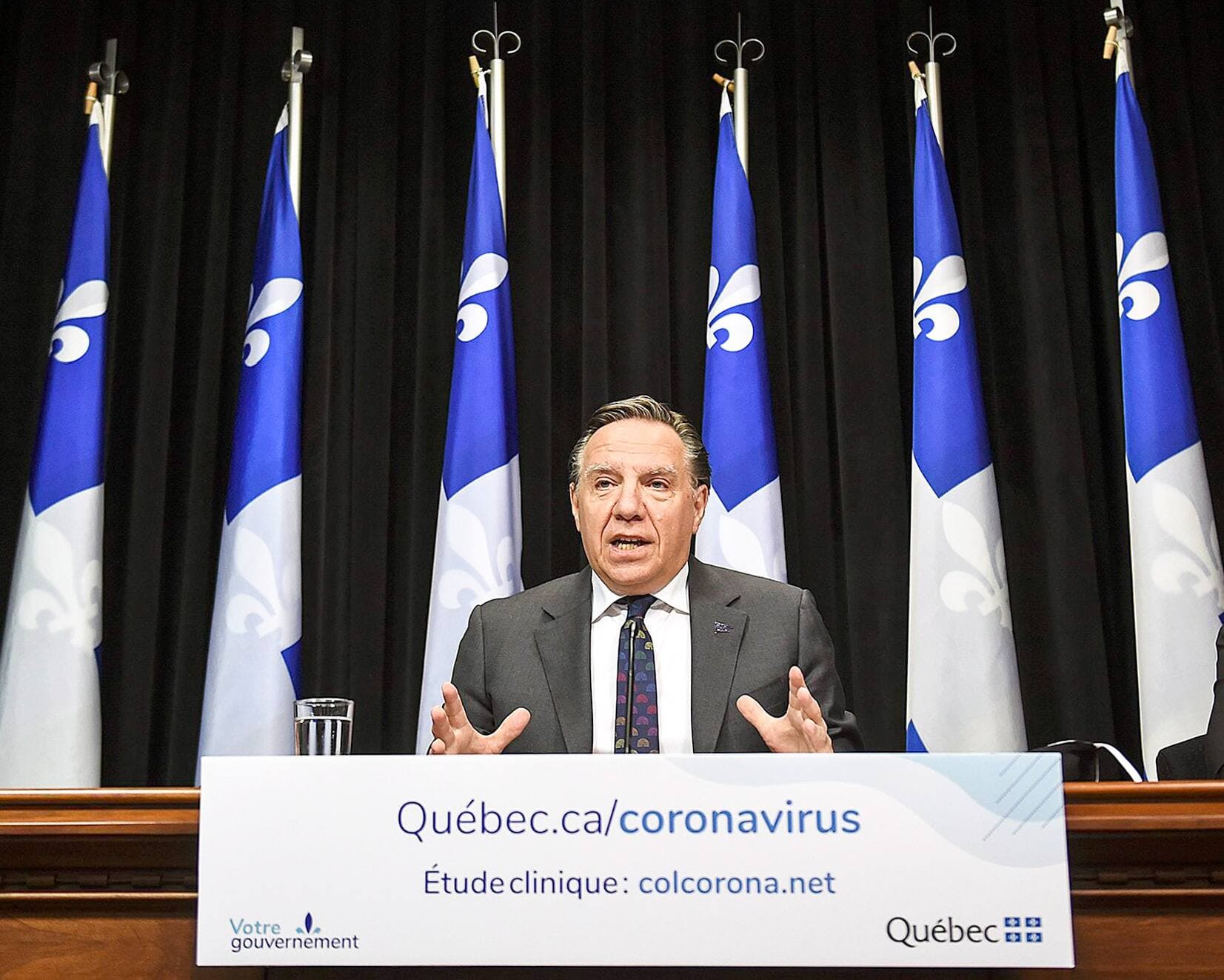 L’étude était moussée lors des conférences de presse du premier ministre François Legault.