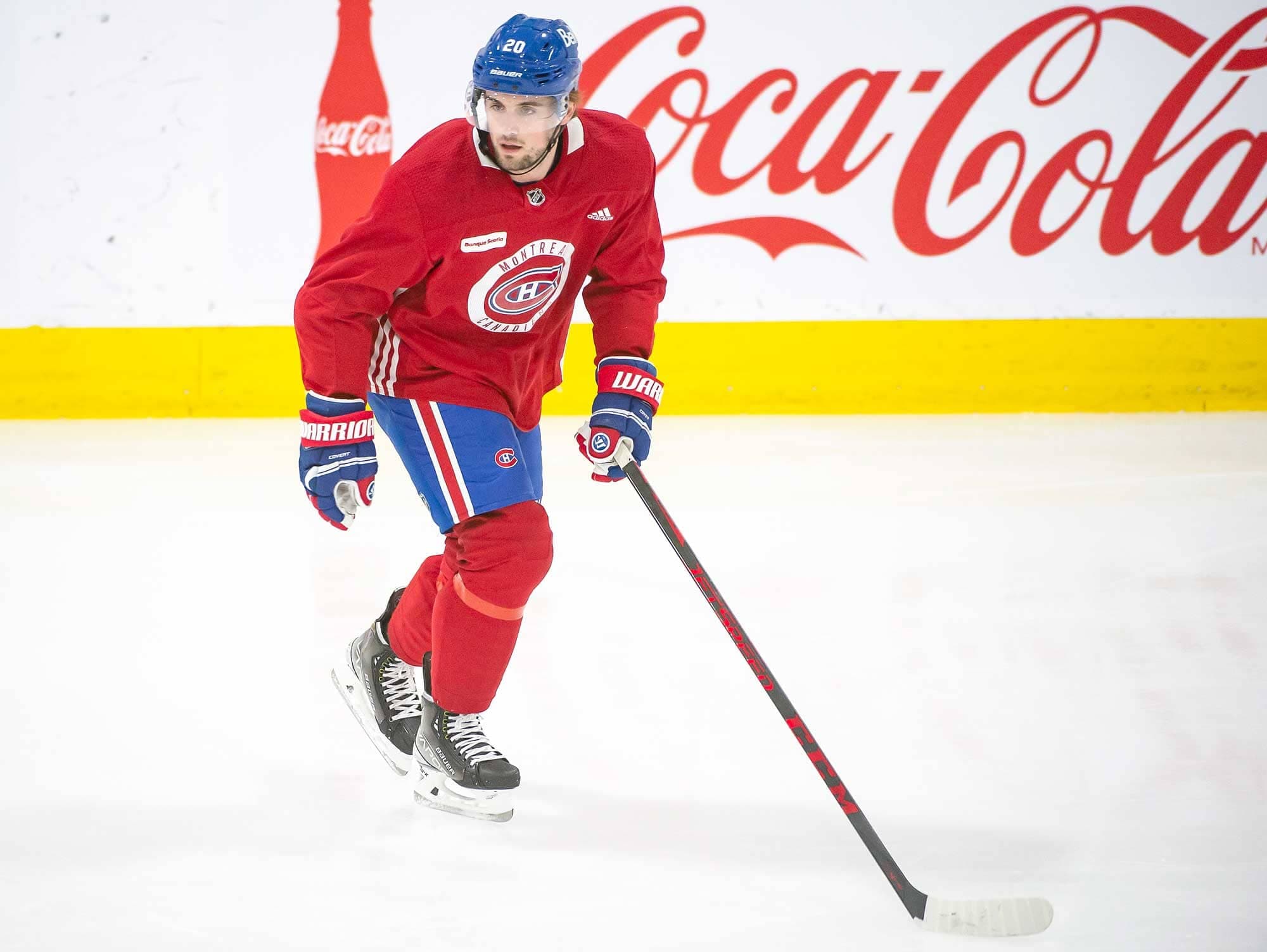 Chris Wideman a rejoint ses coéquipiers sur la patinoire du Complexe Bell de Brossard lundi.