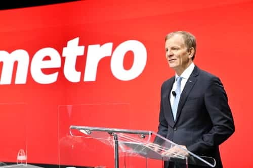 Eric La Flèche, grand patron de Métro, lors de l’Assemblée générale annuelle des actionnaires, le 25 janvier dernier. Lors de cette assemblée, la Caisse de dépôt, important actionnaire de l’entreprise, a voté contre une résolution portant sur la langue française.