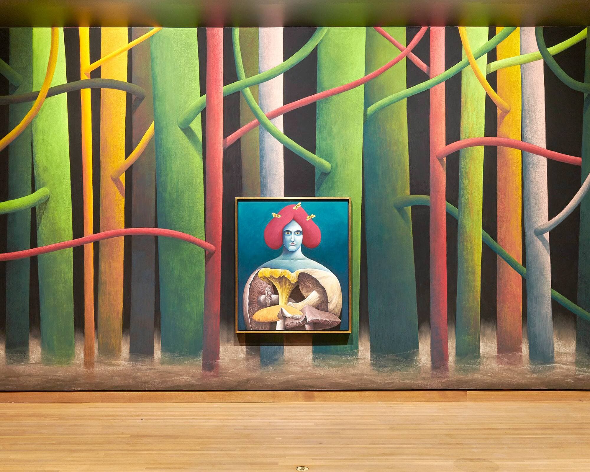 Vue partielle de l’exposition, Nicolas Party : L’heure mauve