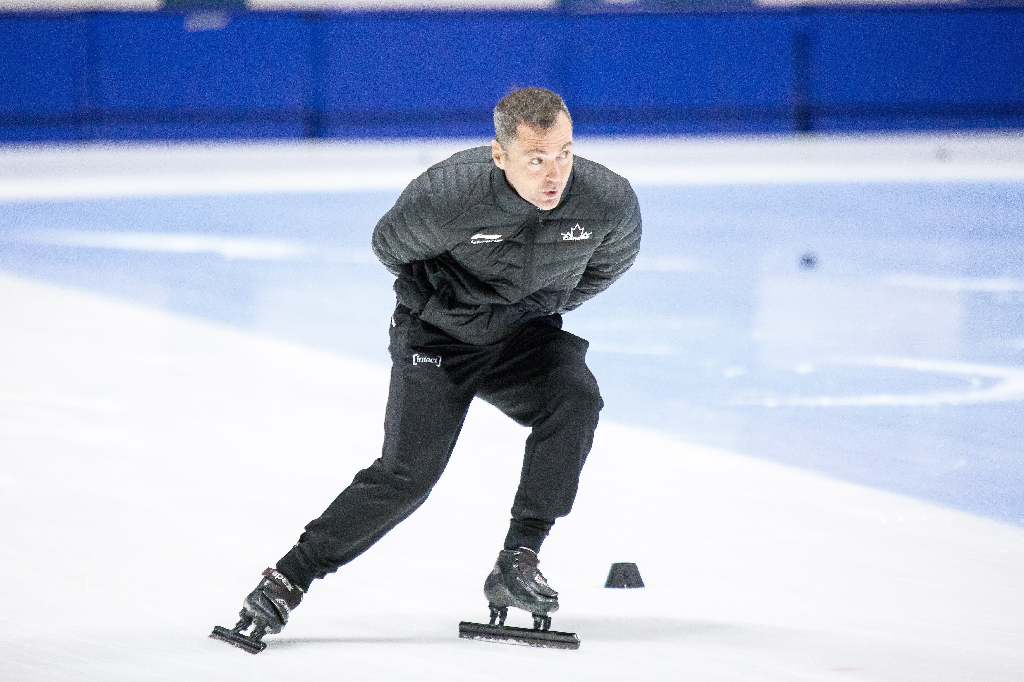 Frédéric Blackburn lors d’une séance d’entraînement à l’aréna Maurice-Richard en 2018.