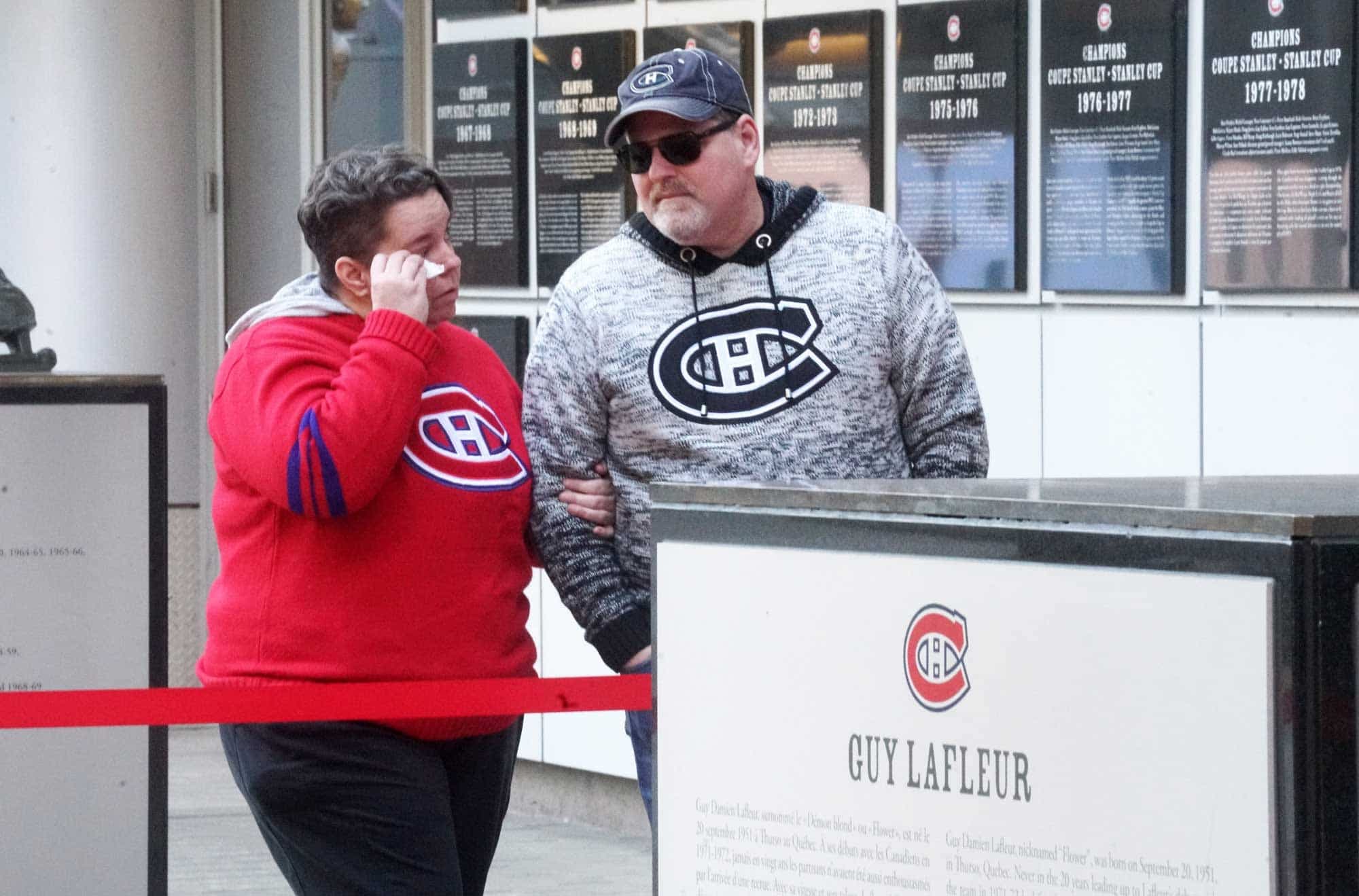 Claude Albert et Johanne Galant, qui essuyait ses larmes.