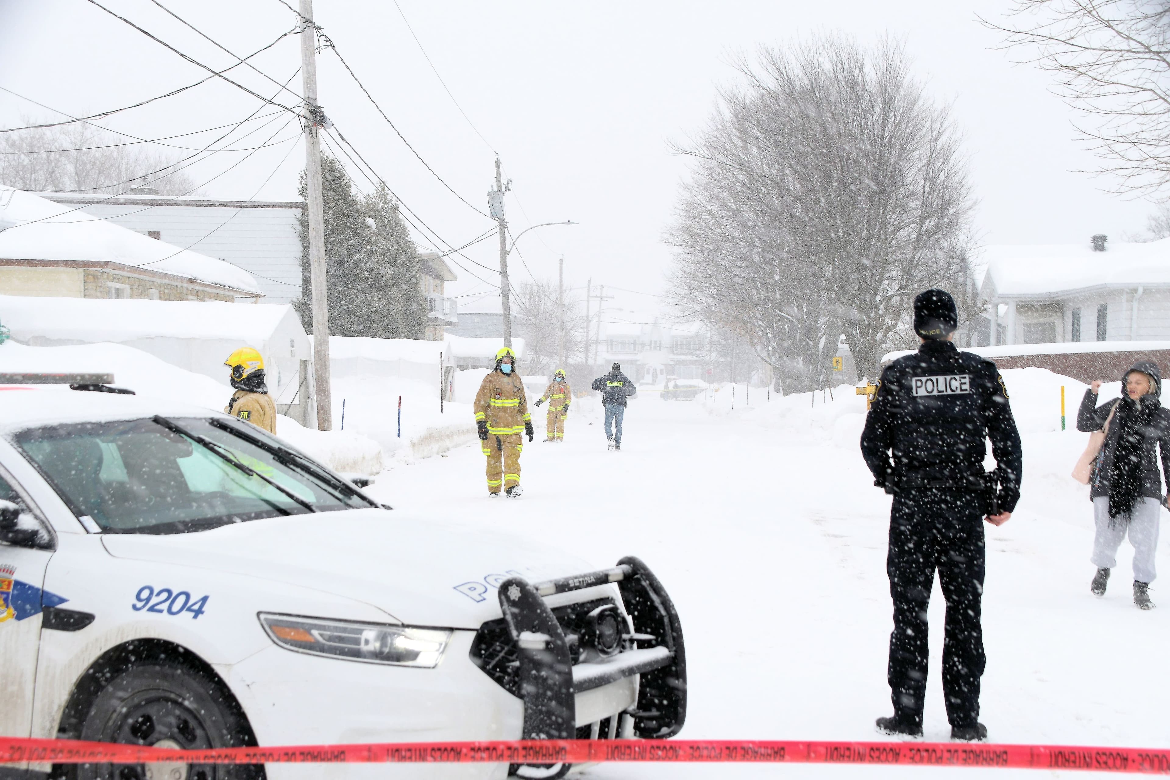 La GRC avait érigé un grand périmètre de sécurité autour de la résidence de L’Ancienne-Lorette, le 5 février dernier.