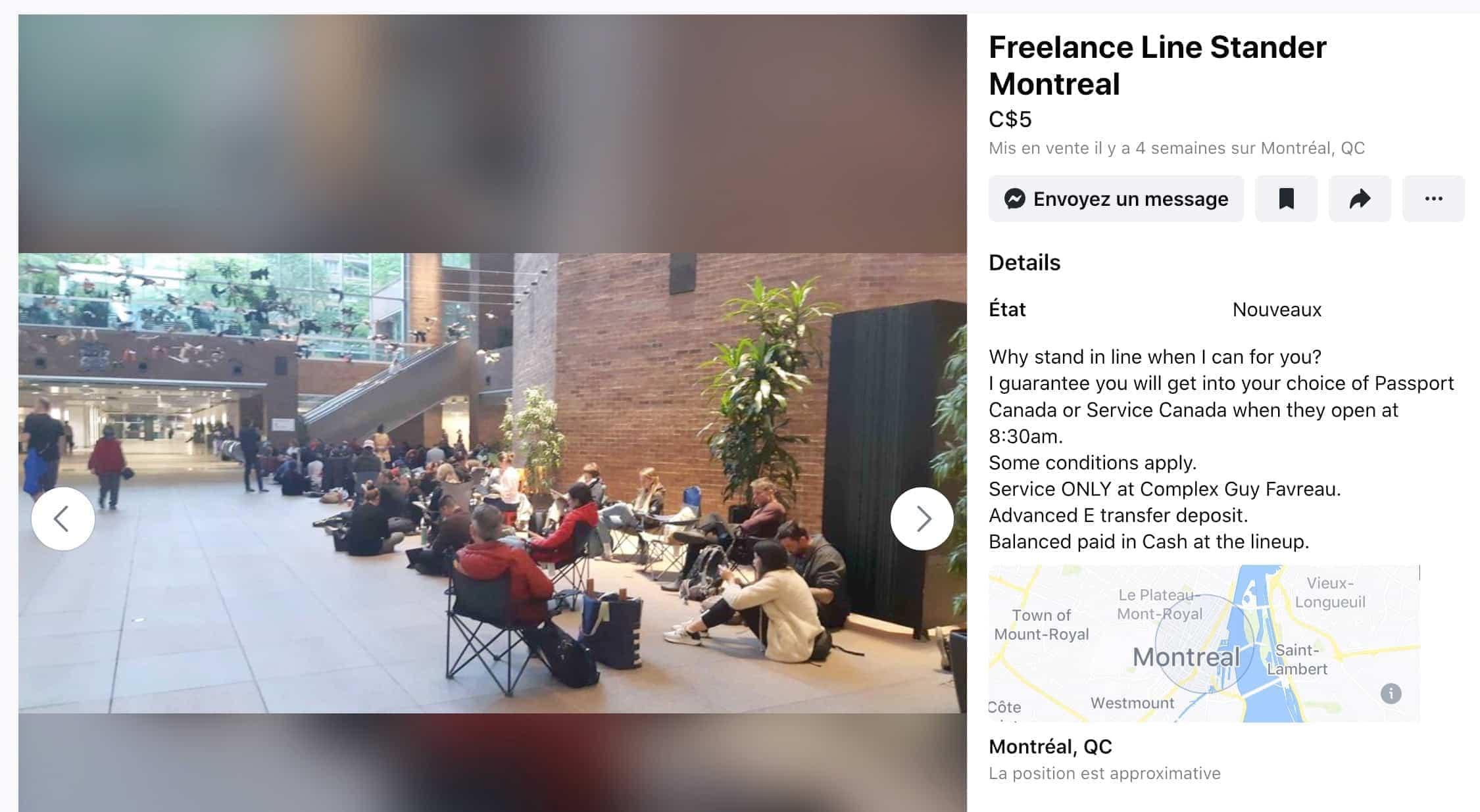 Capture d'écran tirée de Facebook