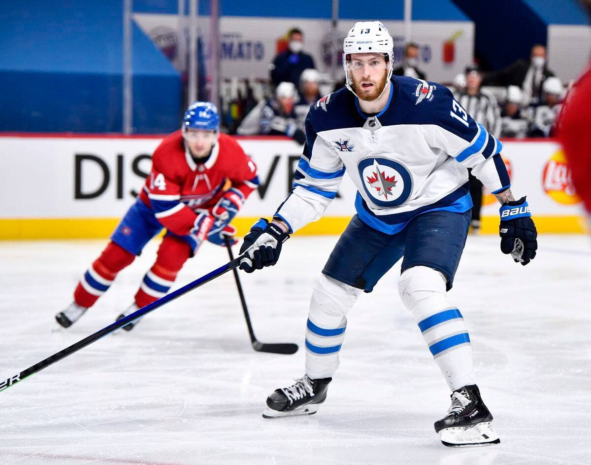 Pierre-Luc Dubois lors d’un affrontement contre le Canadien en juin 2021 au Centre Bell.