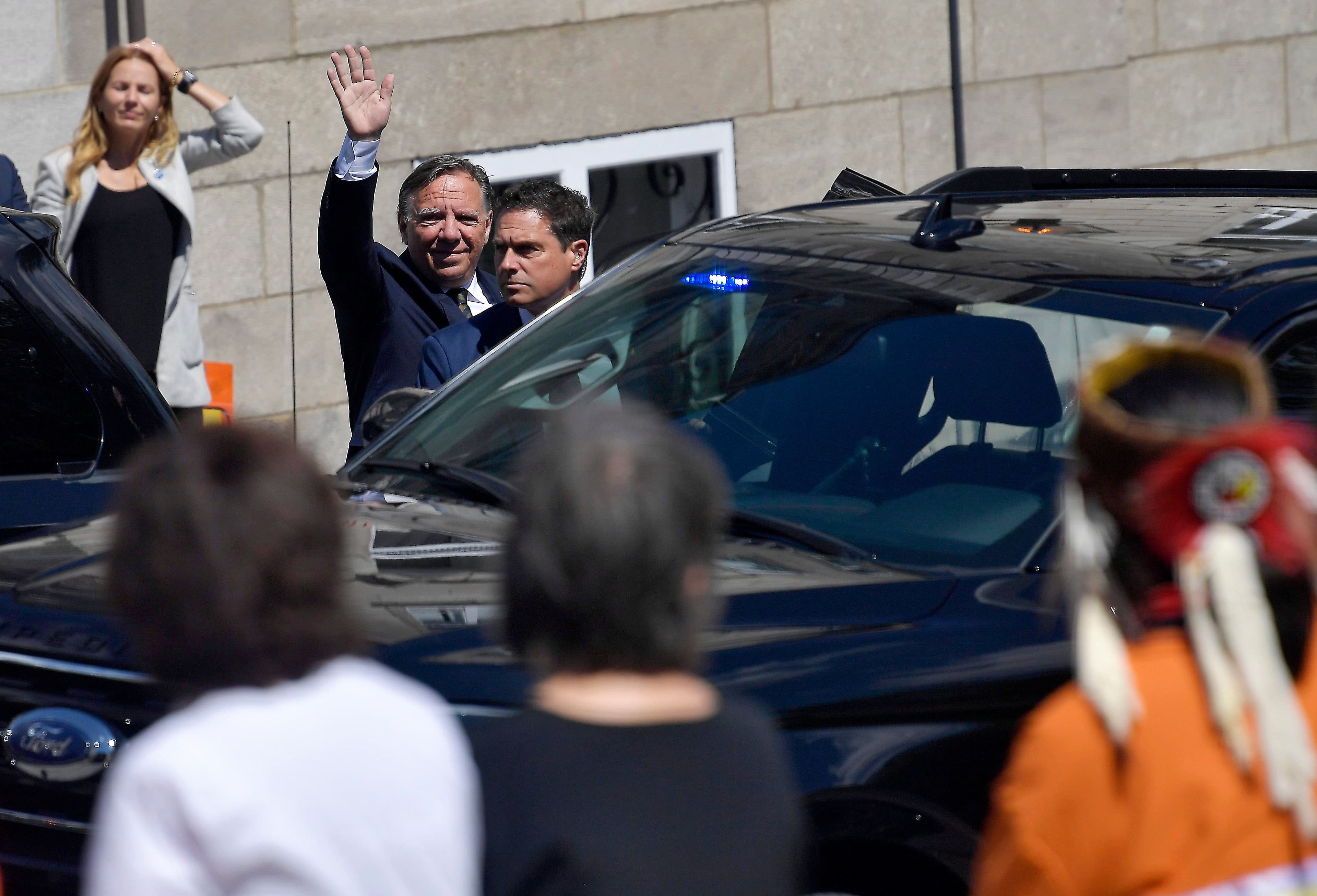 M. Legault à l’issue de sa rencontre qui s’est tenue à l’archevêché de Québec.