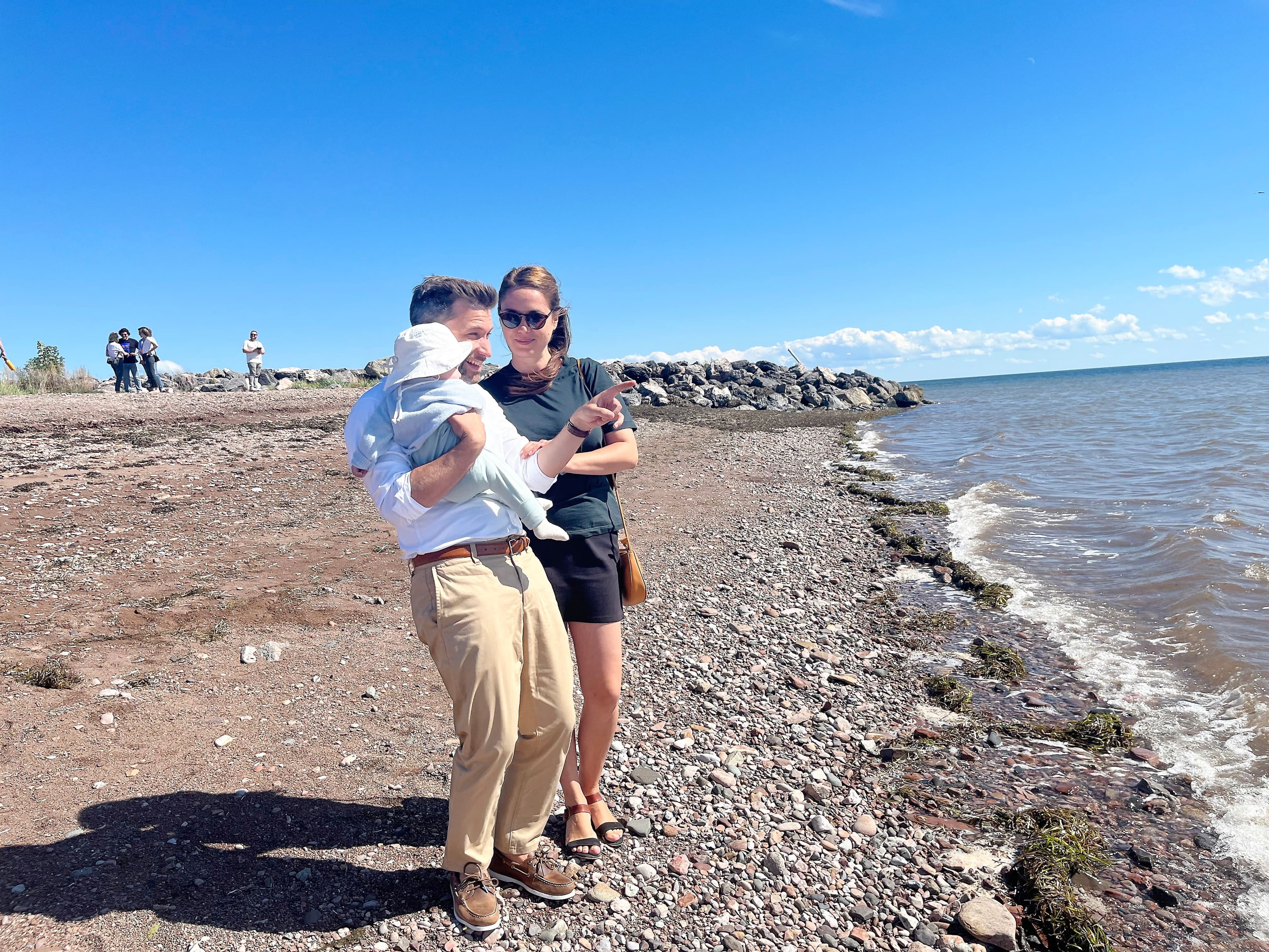 Le co-porte-parole de Québec solidaire Gabriel Nadeau-Dubois et sa famille