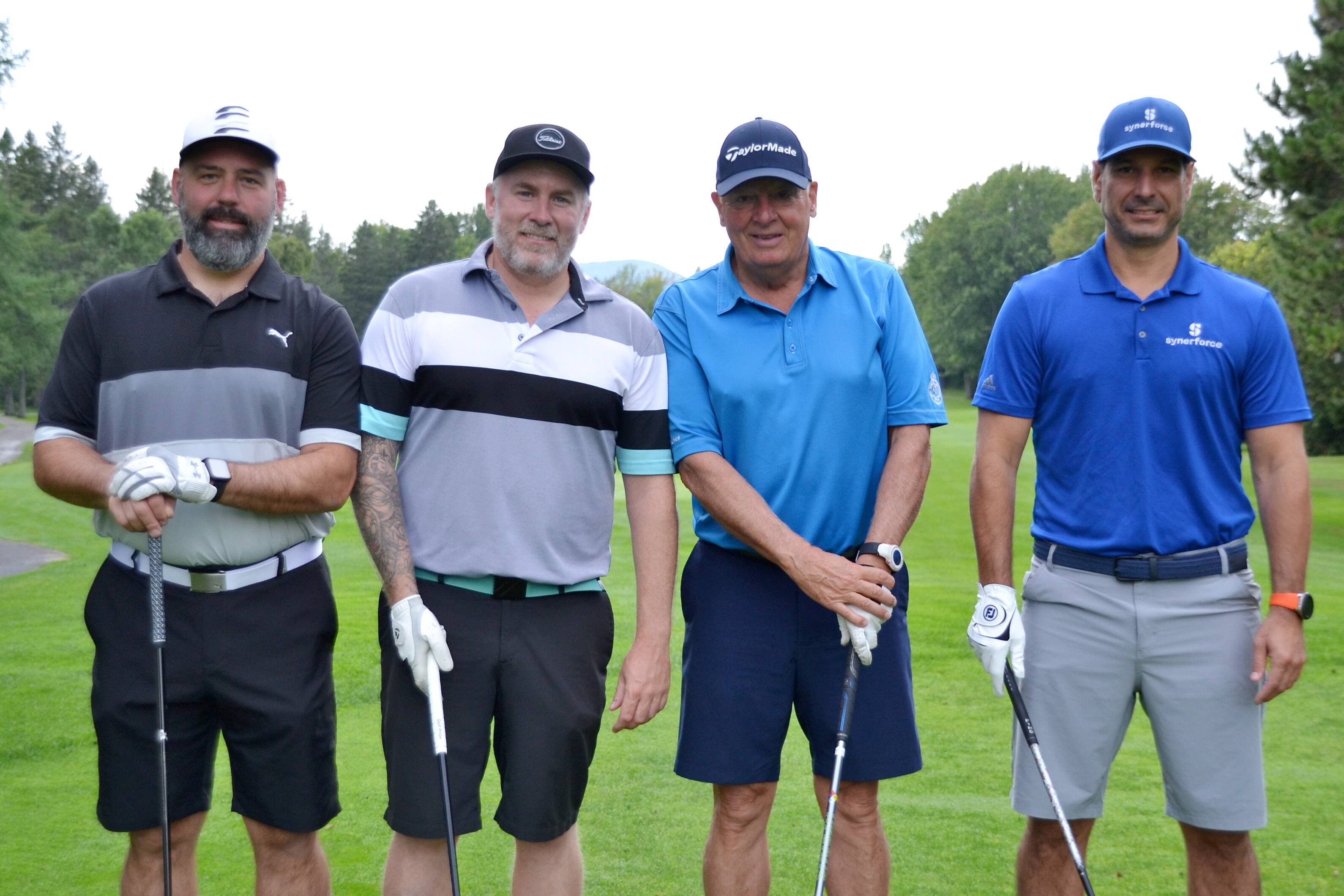 Rémi-Martin Bernier, de Beauport et Sainte-Foy Nissan, Jean-François Cowan et Gervais Grenier, de Mallette, ainsi que Mathieu Courchesne, de Synerforce.