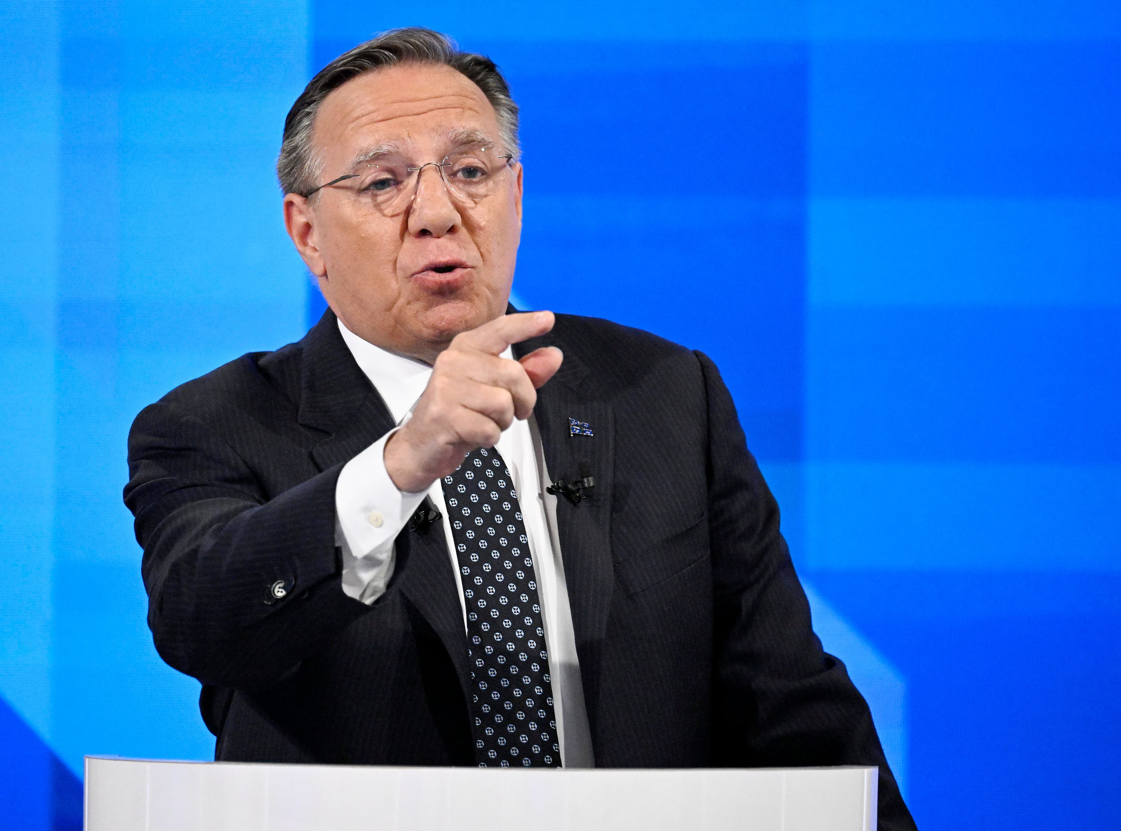 François Legault lors du Face-à-Face à TVA.