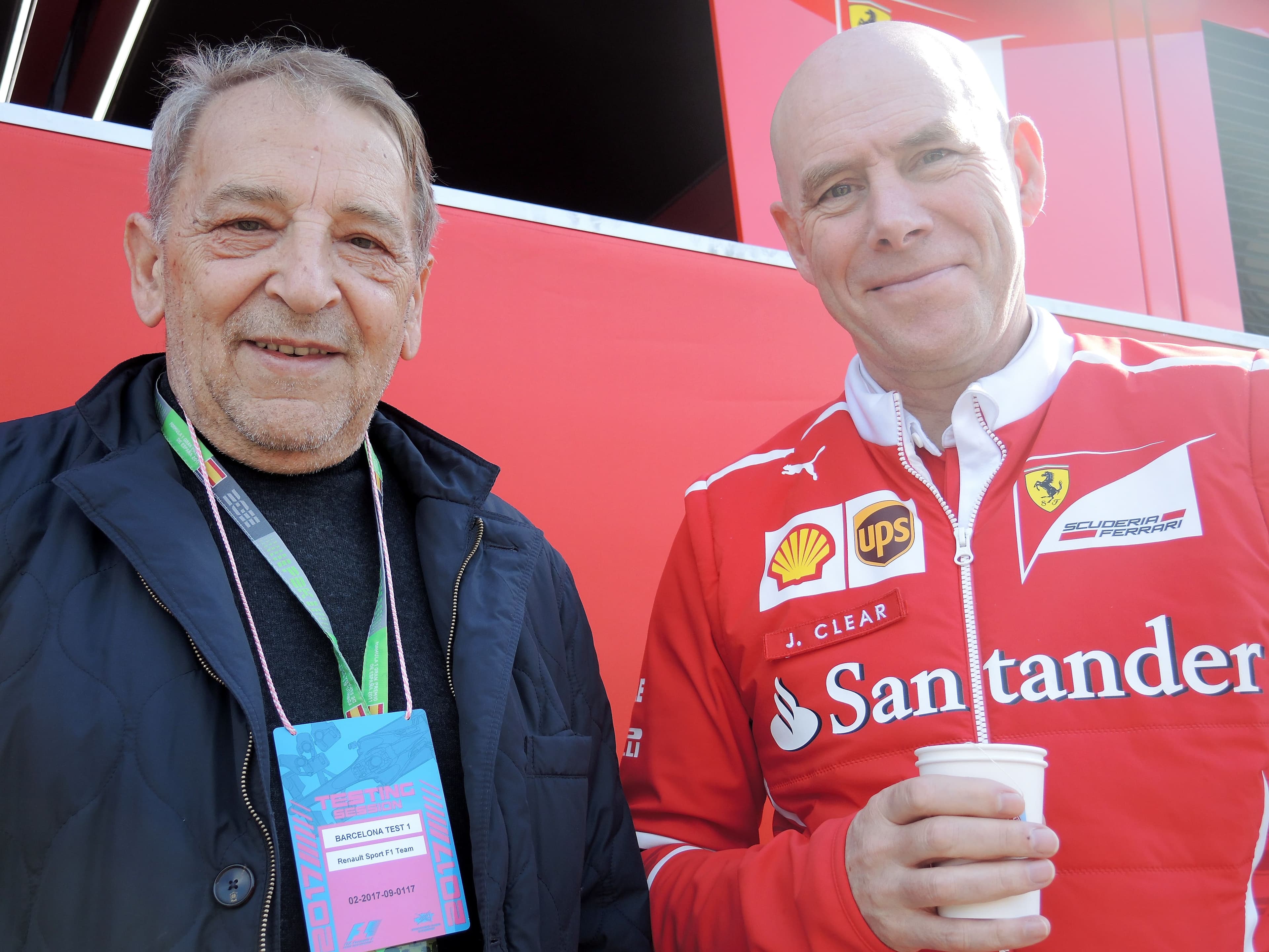 Christian Tortora a posé il y a quelques années avec Jock Clear qui, avant d’être recruté chez Ferrari, était l’ingénieur de Jacques Villeneuve au sein de l’écurie Williams en 1997.