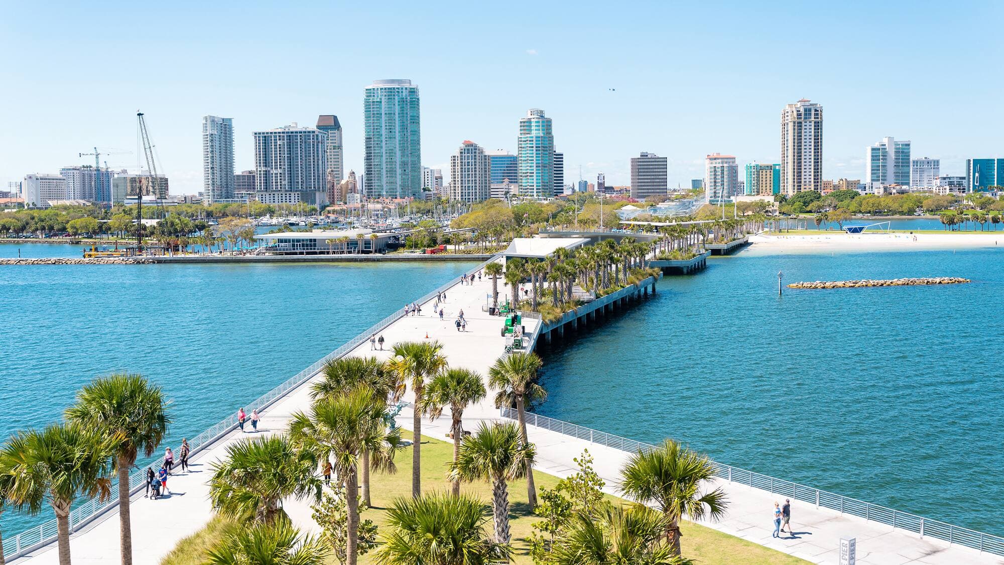 Le St. Pete Pier, l’immense jetée au centre-ville de St. Petersburg.
