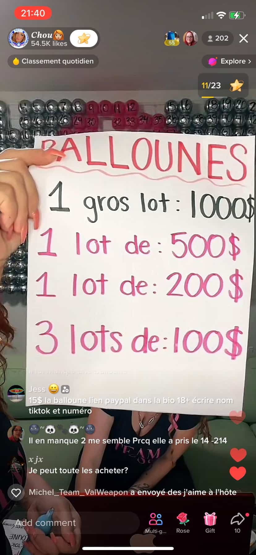 Capture d'écran, TikTok