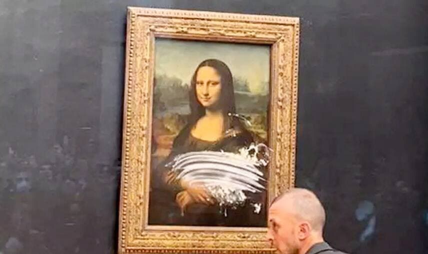 La Joconde s’est vue entartée à Paris le 30 mai.