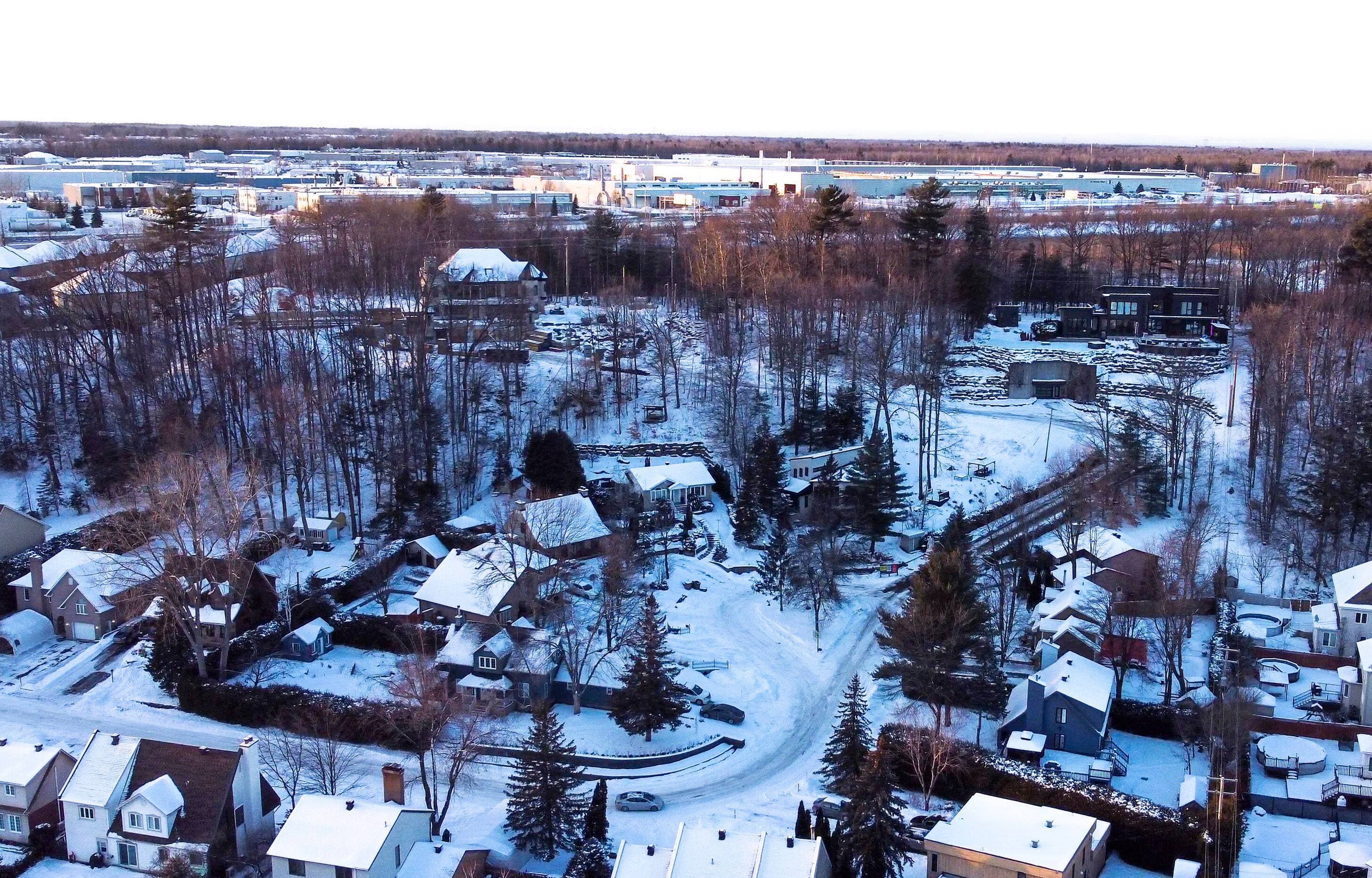 Photo aérienne du quartier de James William Awad. AGENCE QMI