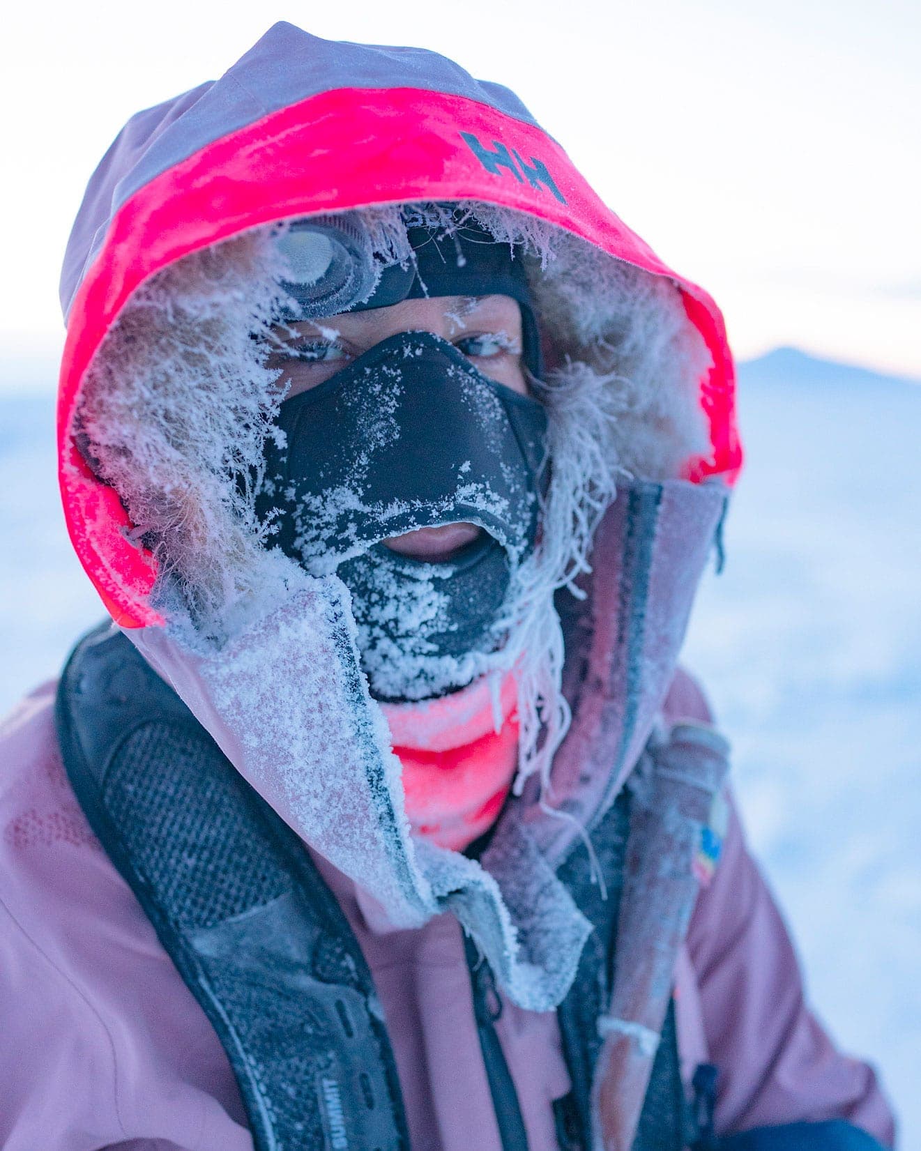 L’aventurière a affronté des températures glaciales en Antarctique.