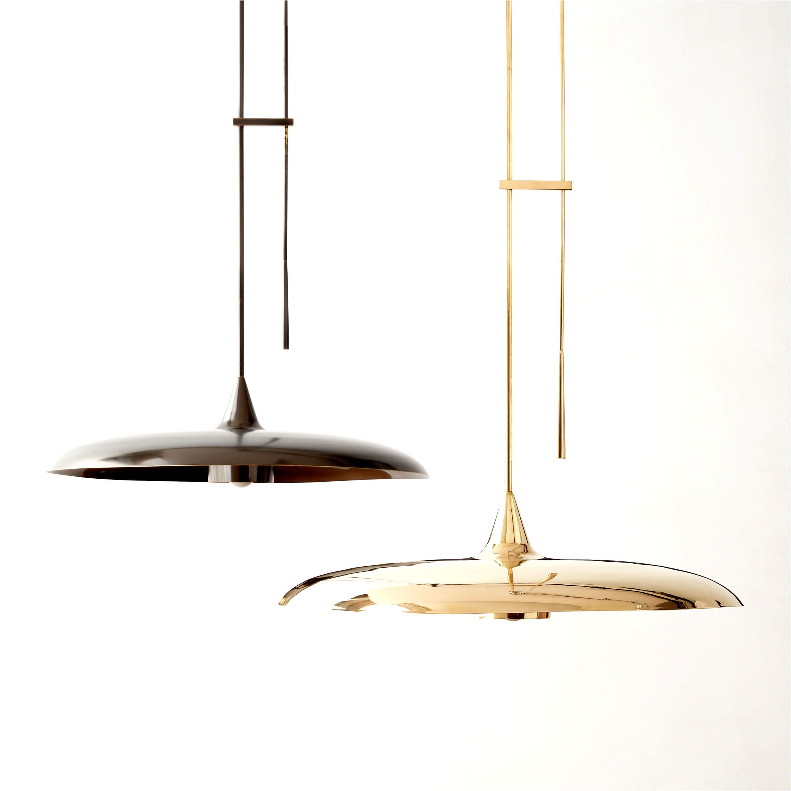 Suspension Brio en laiton poli, 599 $, chez CB2. cb2.ca