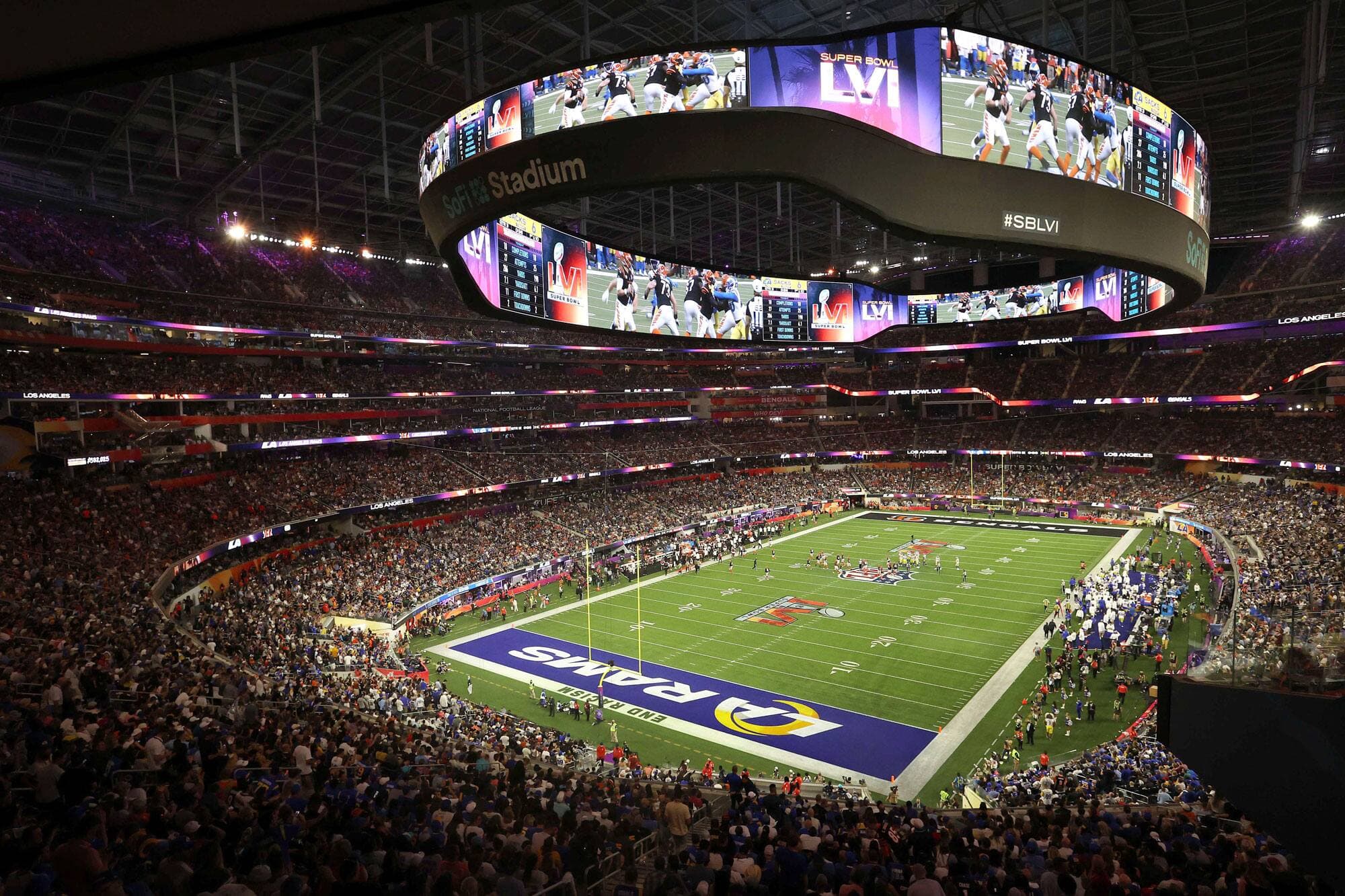 Le 56e match du Super Bowl, il y a un an, au SoFi Stadium, dans l’agglomération de Los Angeles.
