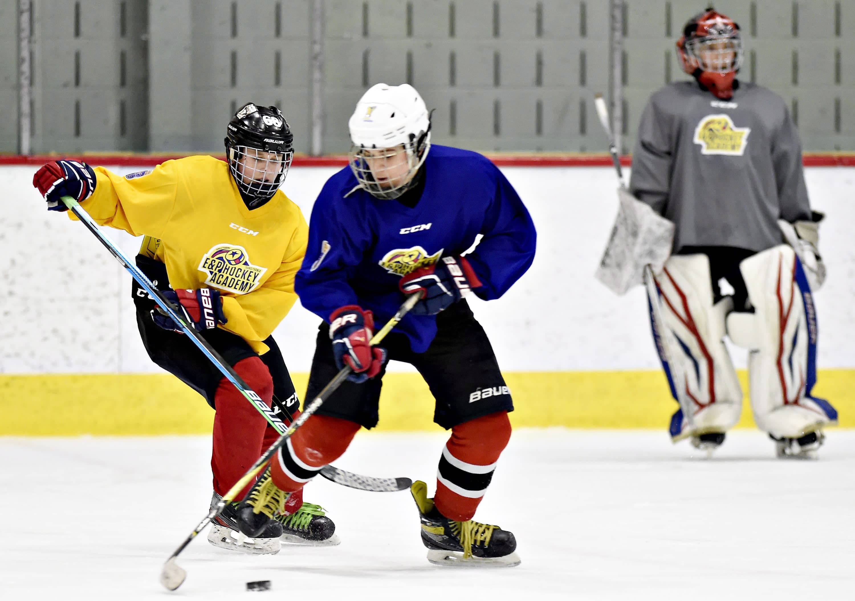 Team Ukraine Select s’est entraînée une dernière fois hier matin avant son premier match du Tournoi pee-wee.