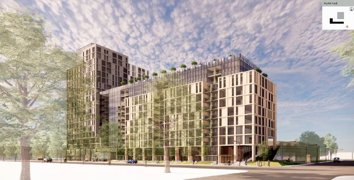 Le géant de l’immobilier commercial canadien First Capital projette de développer deux tours d’habitation totalisant 241 logements sur le terrain du Toys ‘‘R’’ Us. Ils seront situés juste en face de l’édicule de la station Anjou.