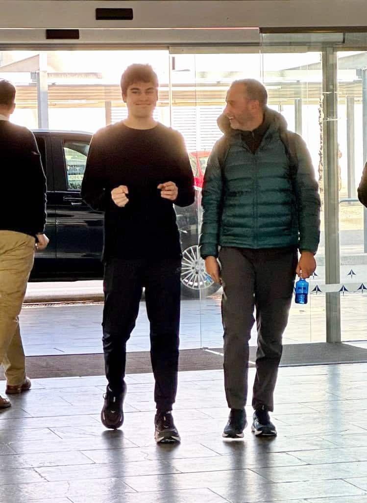 Lance Stroll a été aperçu lundi à l’aéroport de Barcelone.