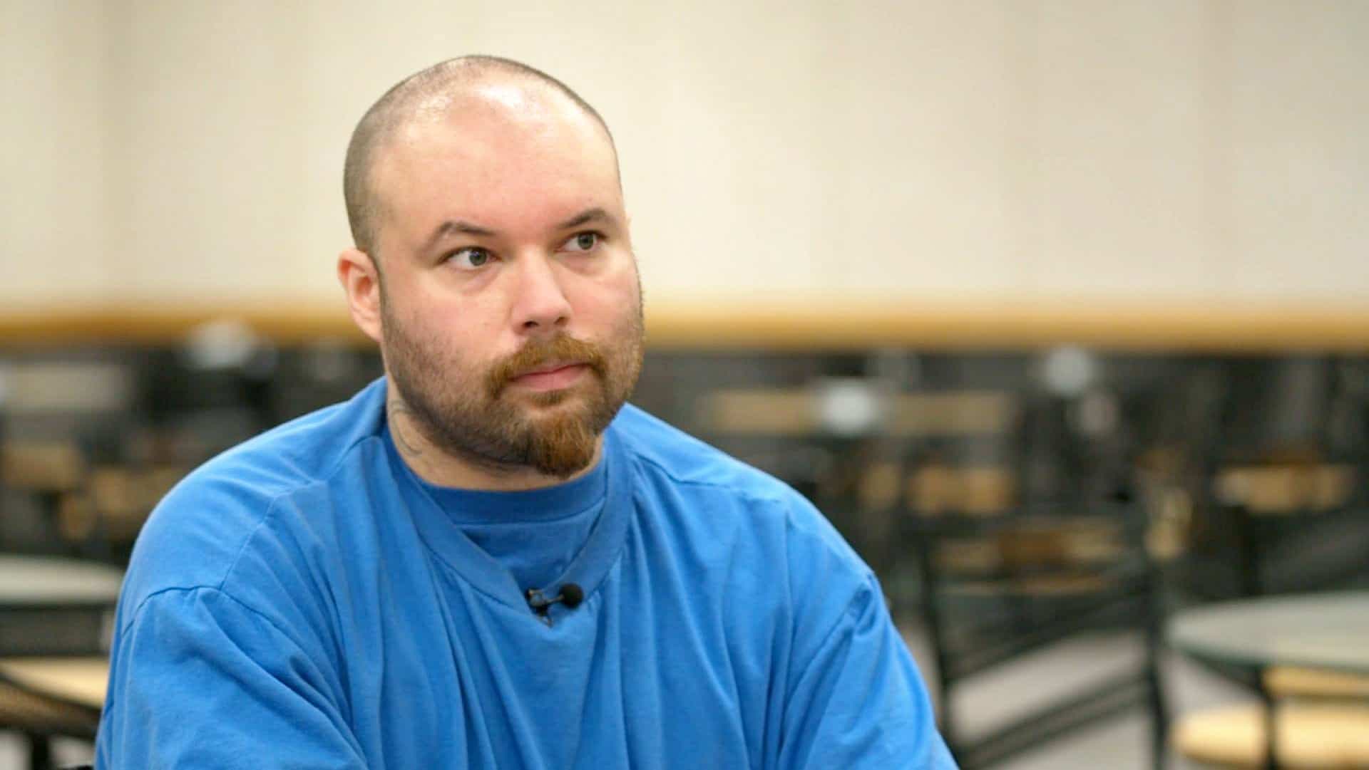 Stevens Marchisio en entrevue à la prison de Sainte-Anne-des-Plaines.