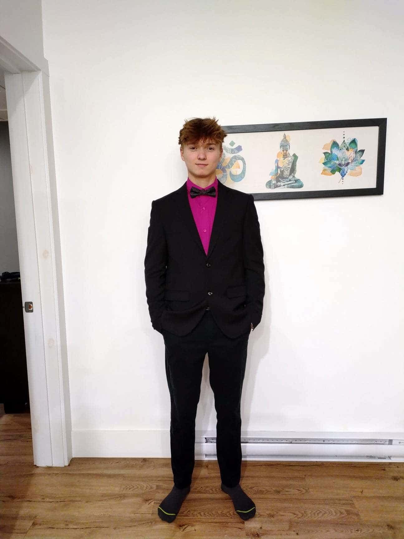 Cette photo de Mathis a été prise juste avant son bal des finissants, en juin 2022.