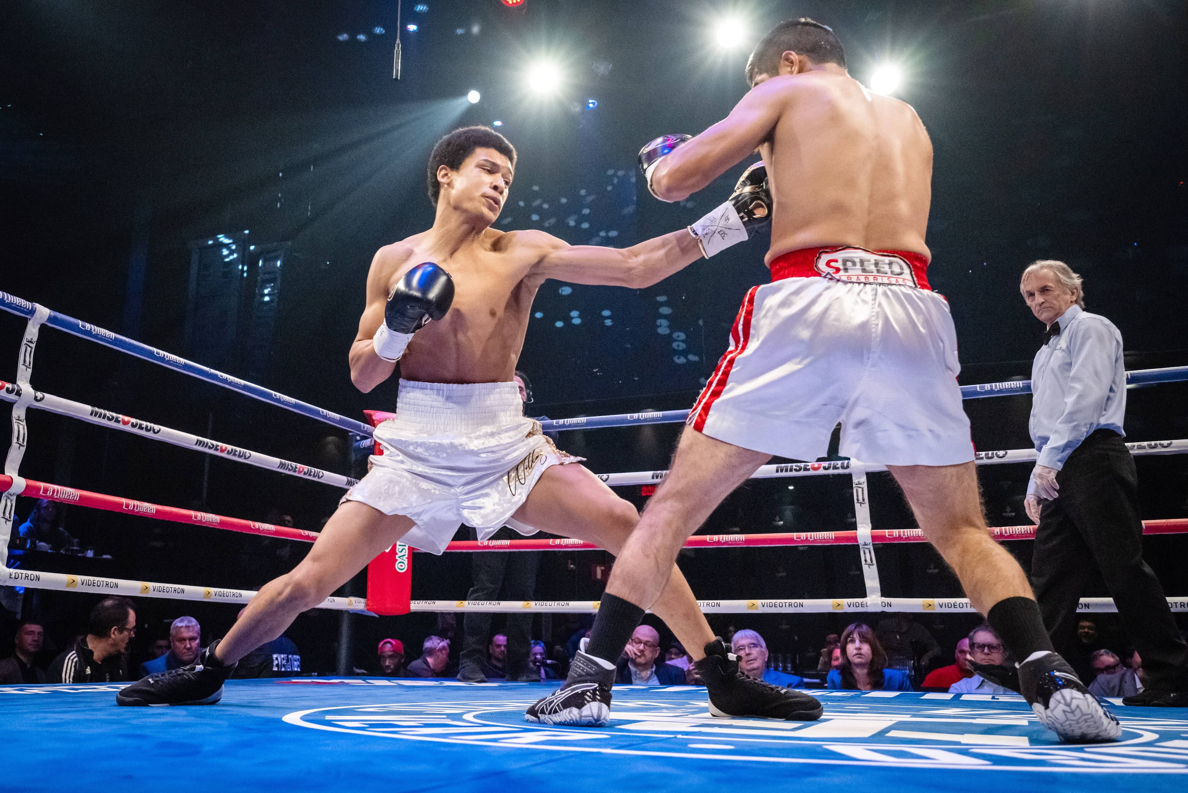 À 18 ans, Wilkens Mathieu faisait la moitié de l’âge de son adversaire, Jose Gonzalez Saldana.