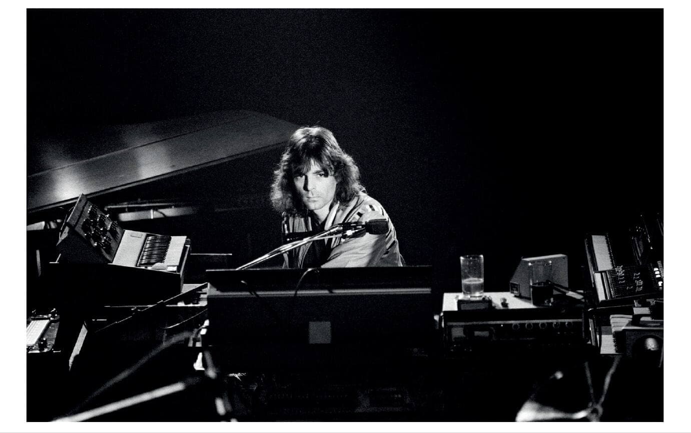 Avril 1975, Richard Wright en spectacle, au Los Angeles Memorials Sports Arena, États-Unis.