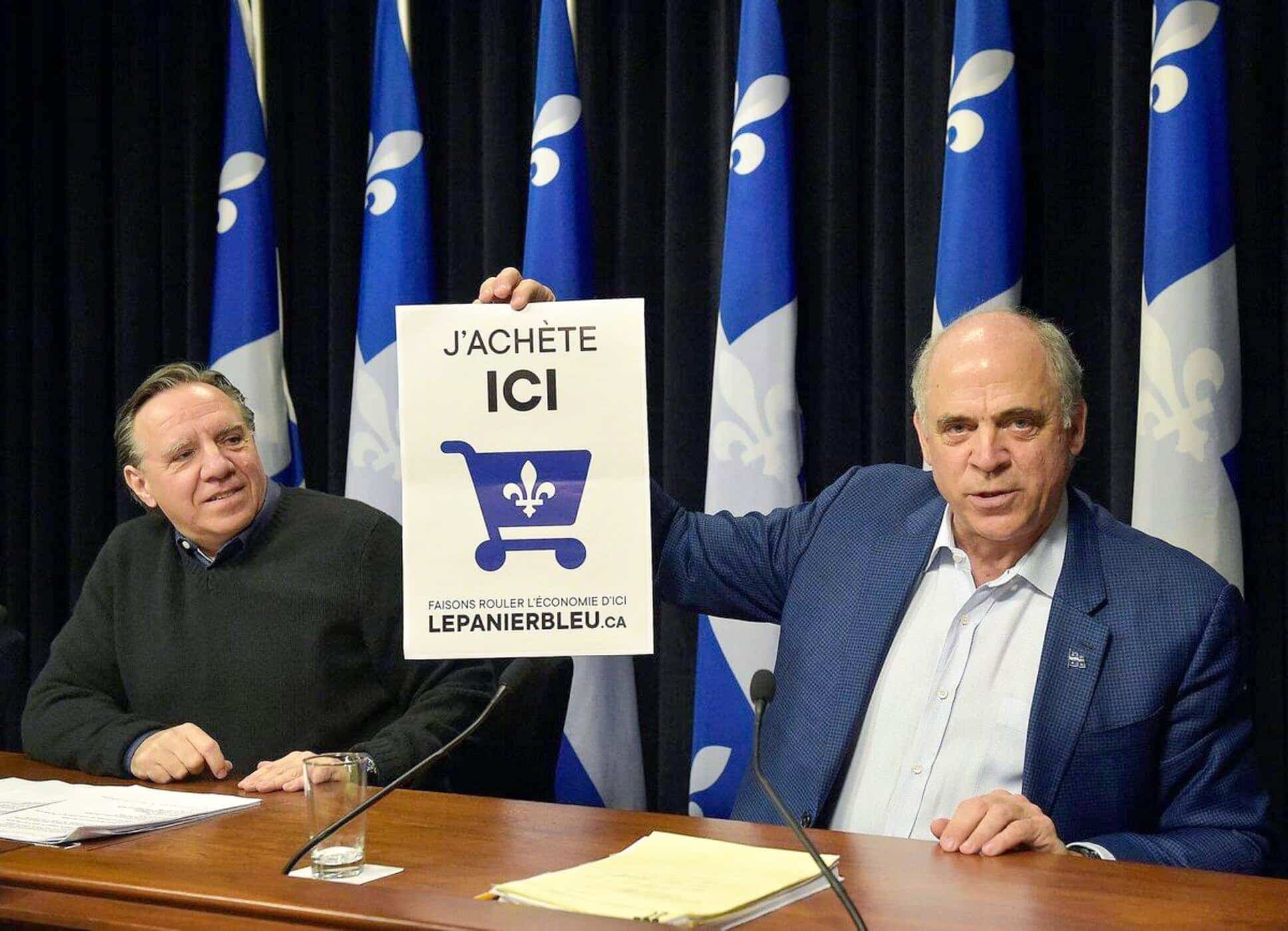 Lancé en 2020 par Pierre Fitzgibbon et François Legault, le Panier Bleu vend maintenant ses droits de commerce et de logos.