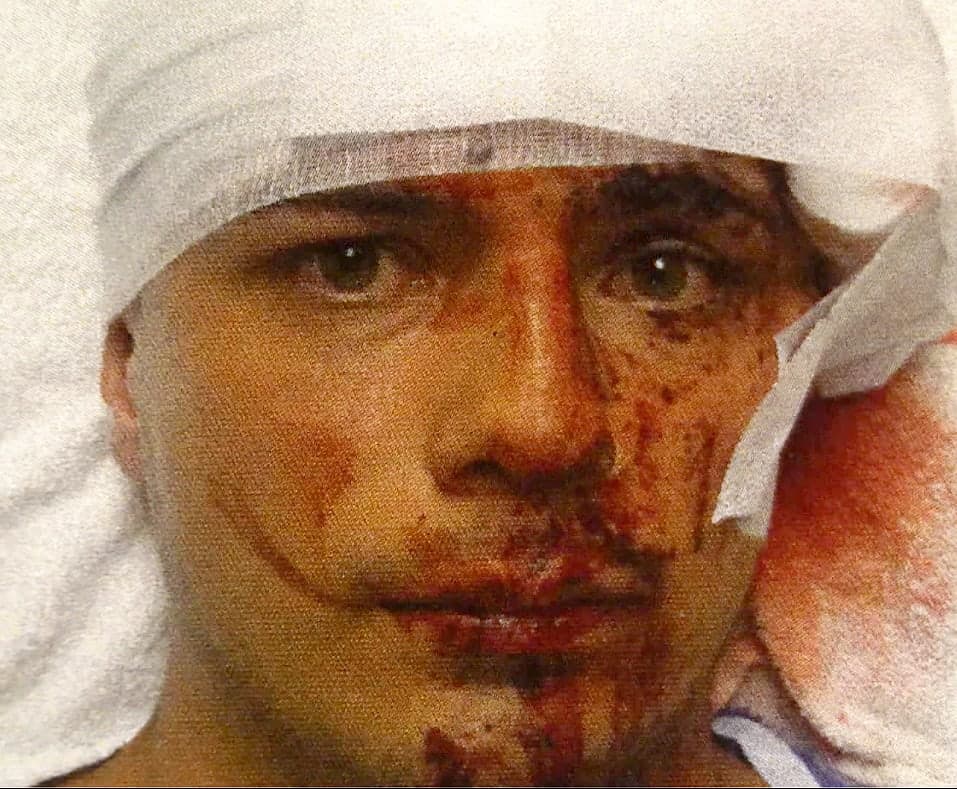 L'accusé, Kevin Sanders, peu après les faits.