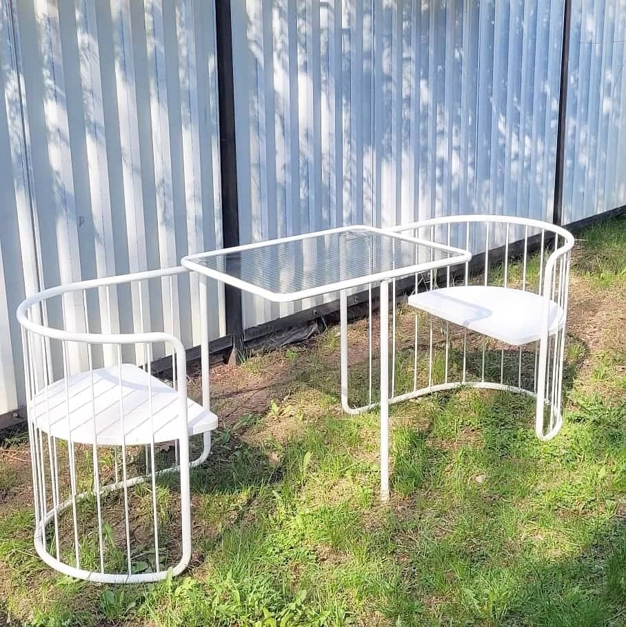 Unique ! Ensemble de patio vintage de marque EMU Italie, 520 $ 1960. Rare. En super état pour l’âge. Un petit bijou ! Livraison à discuter. (Montréal)