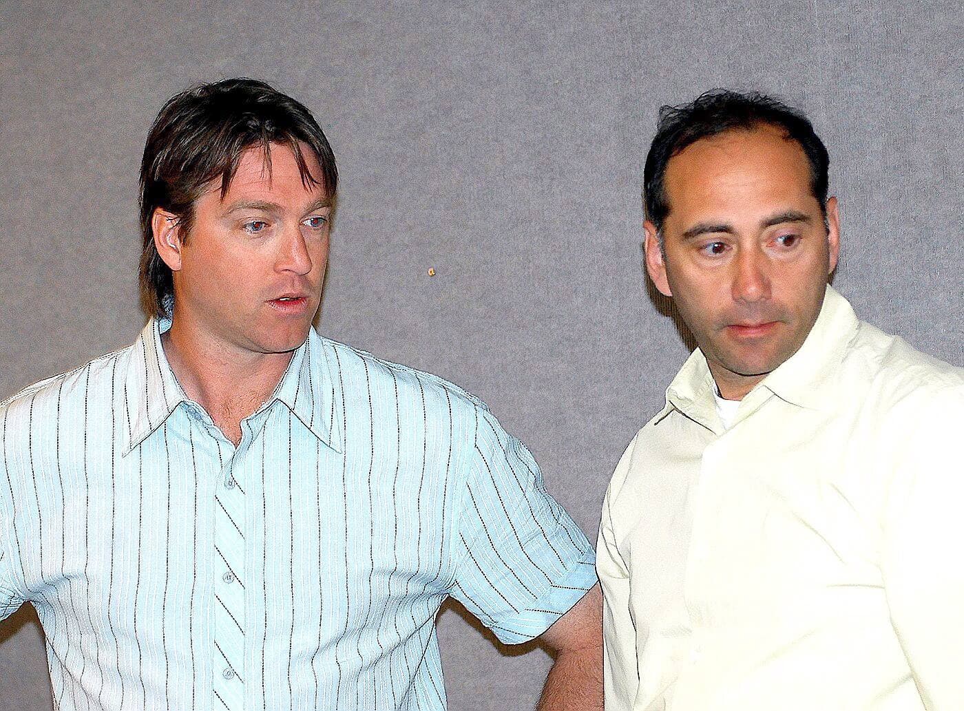 Patrick Roy et Richard Martel, en 2006.
