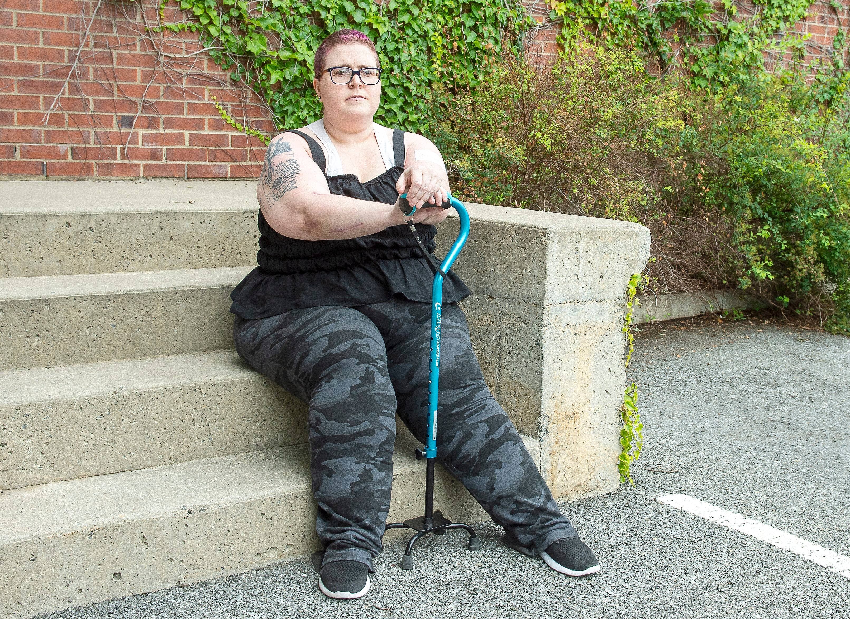 Catherine Dumberry, rencontrée dans un parc près de la station de métro, à Longueuil, le 1er août dernier.
