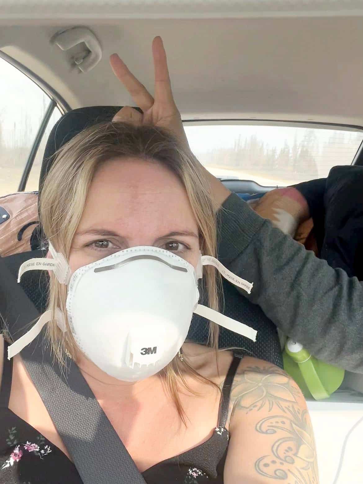 Enceinte de 22 semaines, Nancy Bélanger est partie en pleine nuit de Yellowknife, menacée par un brasier non maîtrisé.