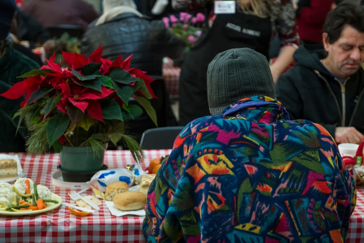 Photo prise lors du Dîner des rois, en 2018, à l'Accueil Bonneau.
