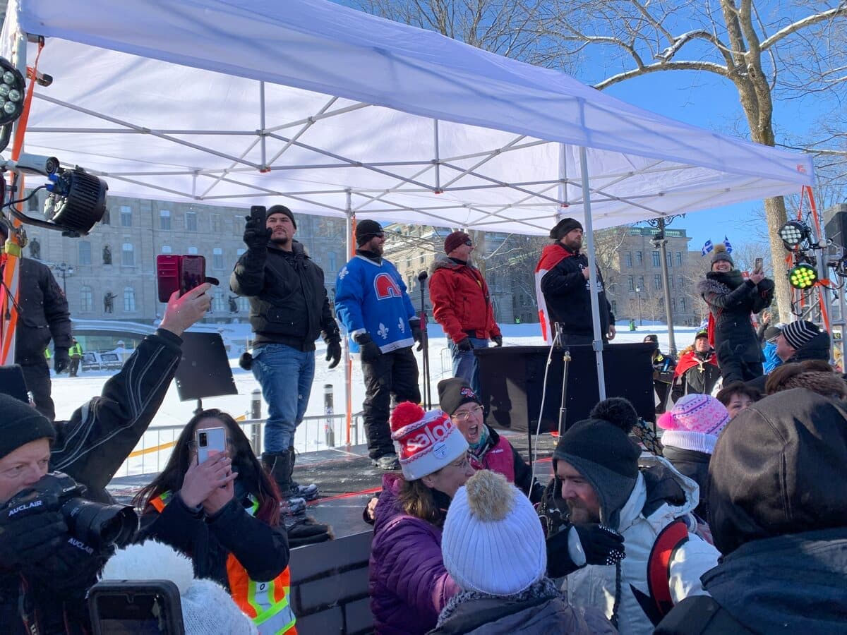 Trois des organisateurs: Kevin Bilodeau, Bernard «Rambo» Gauthier et Kevin «Big» Grenier