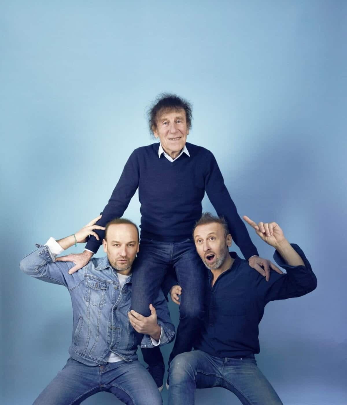 Alain Souchon et ses fils Pierre et Ours.