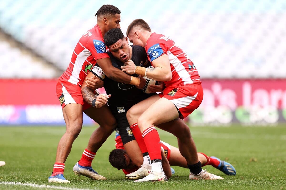 Photo d'un match de football australien.