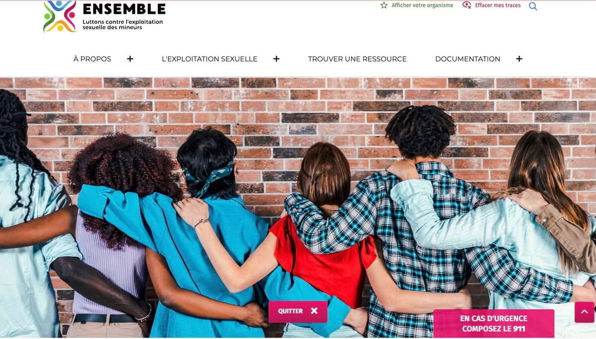 Site web de la plateforme Ensemble Québec.