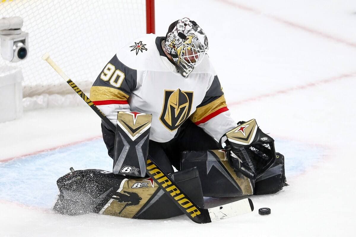 Le gardien des Golden Knights, Robin Lehner
