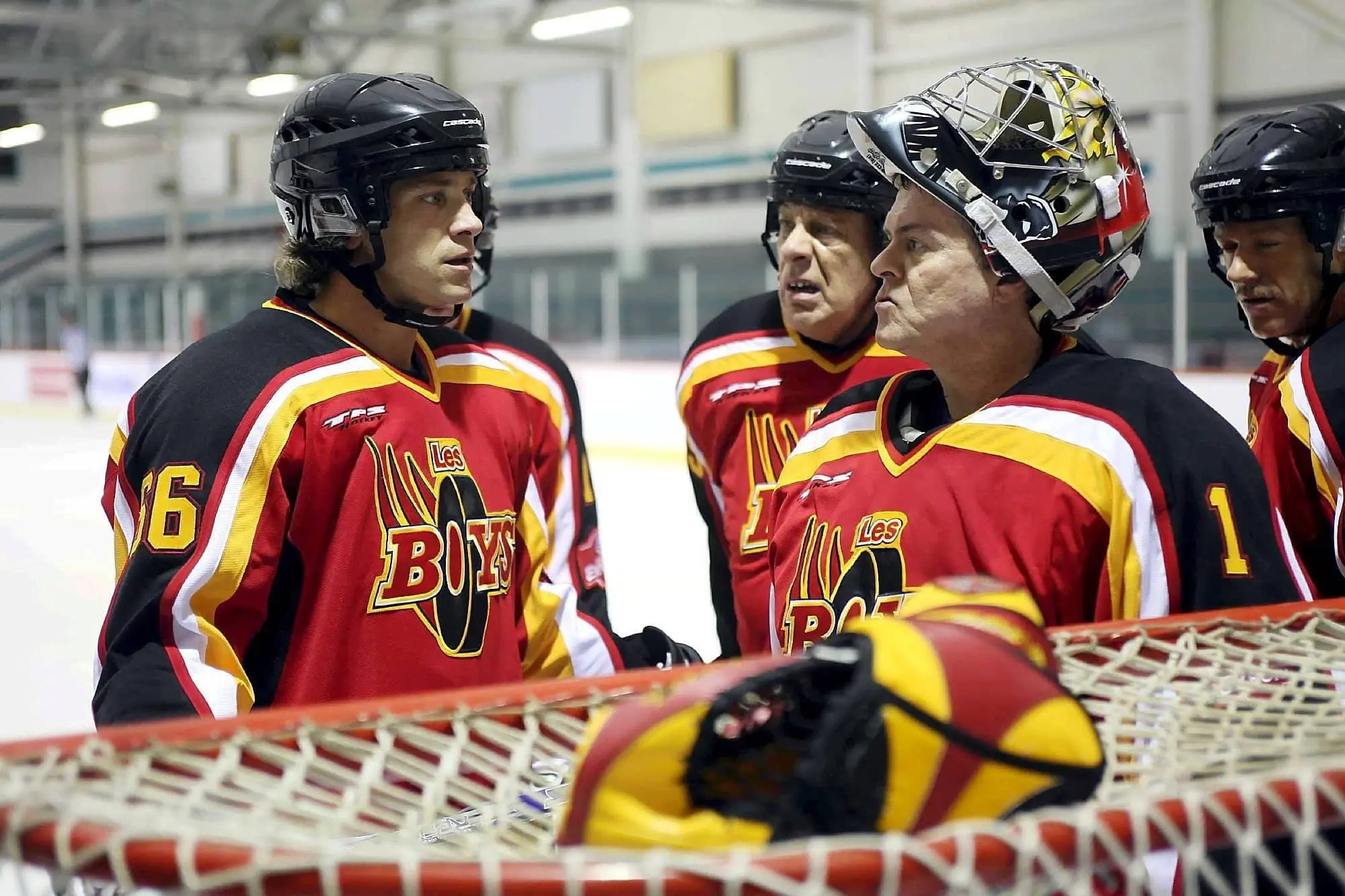 Patrick Labbé, Pierre Lebeau, Paul Houde et Luc Guérin.