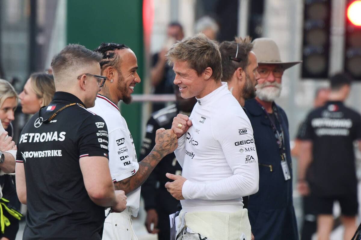 Lewis Hamilton et Brad Pitt