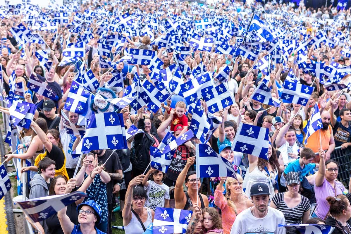La fête nationale au parc Maisonneuve, à Montréal, en 2023.